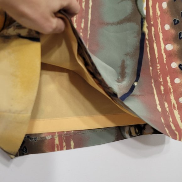 2/100🥑Made in 🇨🇦 Jessica Muted Multicolor 90s/Y2K Wrap Skirt Midi /Maxi Skirt - Picture 6 of 16